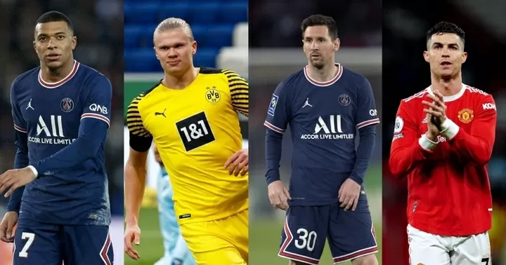 Messi vs Ronaldo vs Mbappé vs Haaland